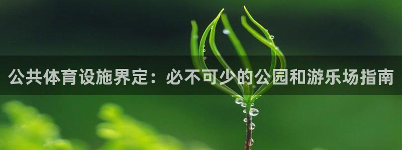 意昂3集团官网首页：公共体育设施界定：必不可少的公园
