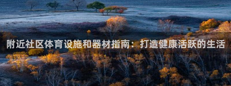 意昂集团官网：附近社区体育设施和器材指南：打造健康活
